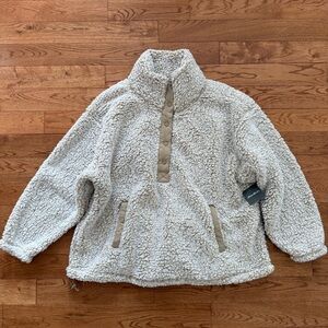 Eddie Bauer NWT size XXL Women's Fireside Plush Fleece Snap Funnel-Neck